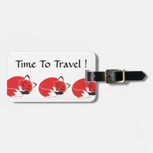 Sleepy Foxes Luggage Tag