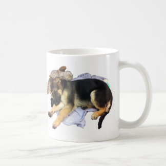 Sleepy German Shepherd Coffe Mug