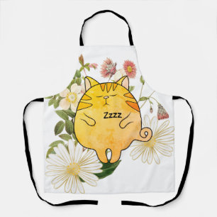 Sleepy Ginger Cat Apron