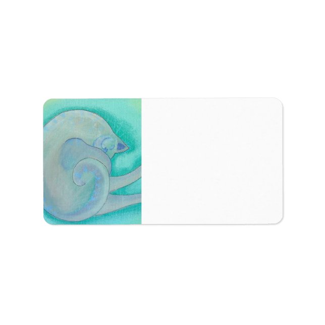 Sleepy Grey Cat. Label (Front)