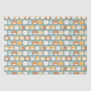 Sleepy Head Cat Heads Tissue Paper