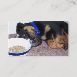sleepy head rottweiler business card