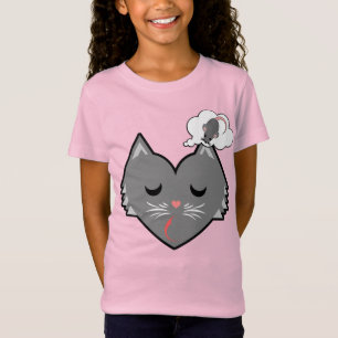 Sleepy Heart Grey Kitty Dreams T-Shirt