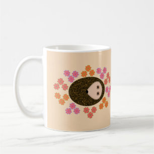 Sleepy Hedgehog and Flowers Mug