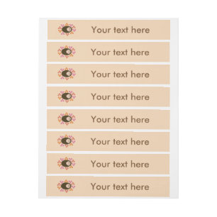 Sleepy Hedgehog and Flowers Personalised Labels