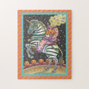 SLEEPY HOLLOW CIRCUS CLOWN, HALLOWEEN ZEBRA PUZZLE