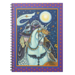 SLEEPY HOLLOW, HEADLESS GOTHIC WITCH, UNICORN, OWL NOTEBOOK