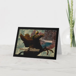 Sleepy Hollow Headless Horseman Holding Pumpkin Card