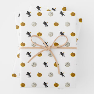 Sleepy Hollow Headless Horseman Spooky Halloween Wrapping Paper Sheet