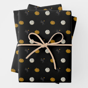 Sleepy Hollow Headless Horseman Spooky Halloween Wrapping Paper Sheet