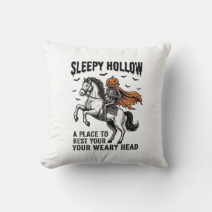 Sleepy Hollow Headless Horseman Vintage Halloween Cushion