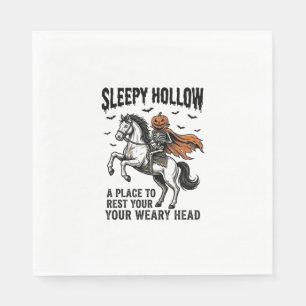 Sleepy Hollow Headless Horseman Vintage Halloween Napkin