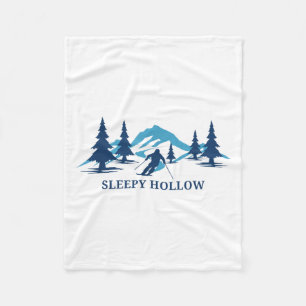 Sleepy Hollow Iowa Ski Resort Skiing Skier _1  Fleece Blanket