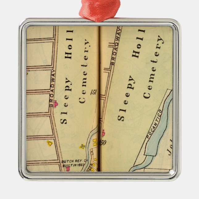 Sleepy Hollow, New York Metal Tree Decoration (Front)