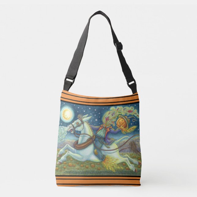 SLEEPY HOLLOW SCARECROW & MULE CROSS BODY TOTE BAG (Front)