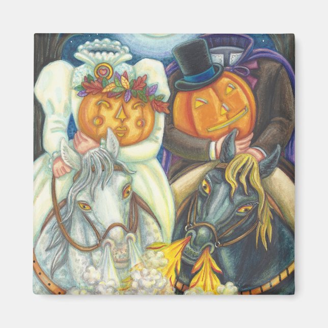 SLEEPY HOLLOW WEDDING HALLOWEEN MAGNET Square (Front)