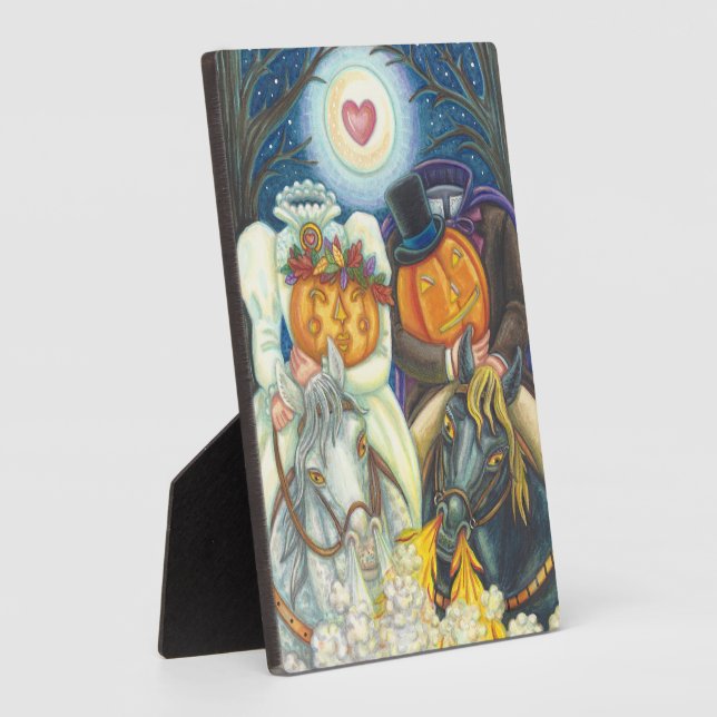 SLEEPY HOLLOW WEDDING, HEADLESS HORSEMAN & BRIDE PLAQUE (Side)