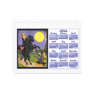Sleepy Hollowing Inspired 2026 Calendar Paper