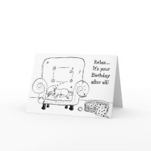 Sleepy Jack Russell Birthday card