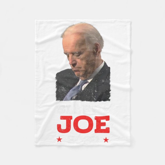 Sleepy Joe - Funny Joe Biden Political Election  Fleece Blanket (Front)