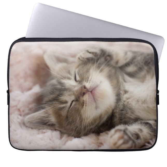 Sleepy Kitten Laptop Sleeve (Front)