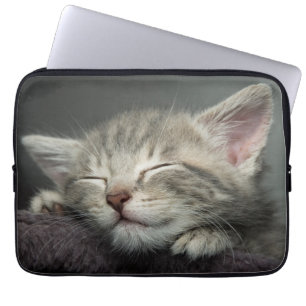 Sleepy Kitten Laptop Sleeve