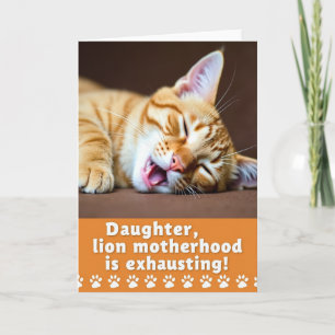 Sleepy Kitten Mothers Day Card