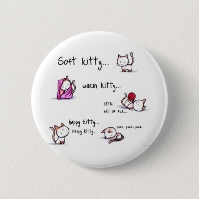 sleepy kitty button (Front)