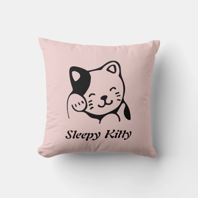 Sleepy Kitty Cushion (Front)