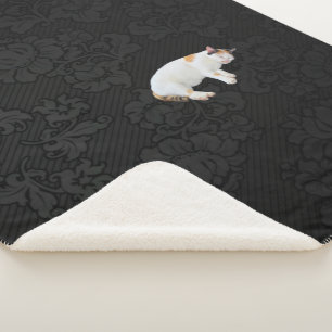 Sleepy Kitty Sherpa Blanket