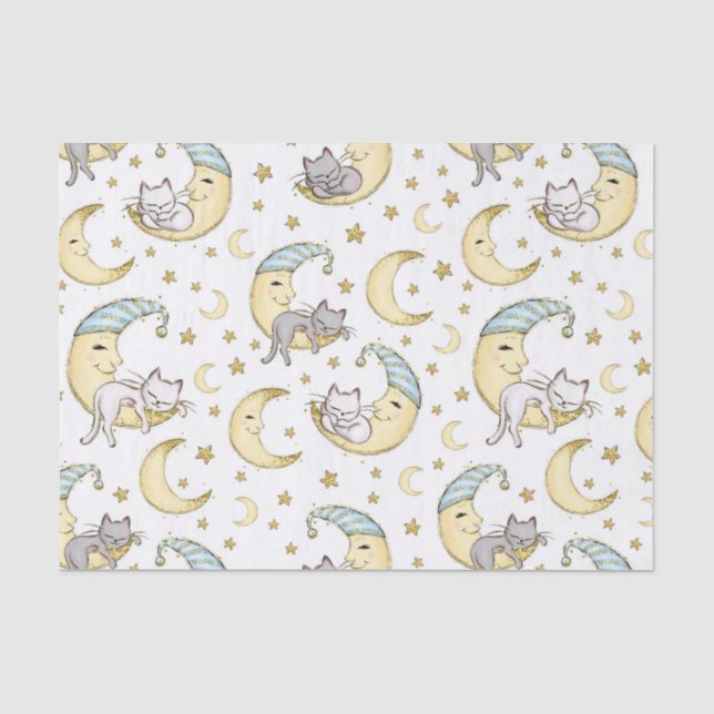 Sleepy Kitty Tissue Paper (Front)