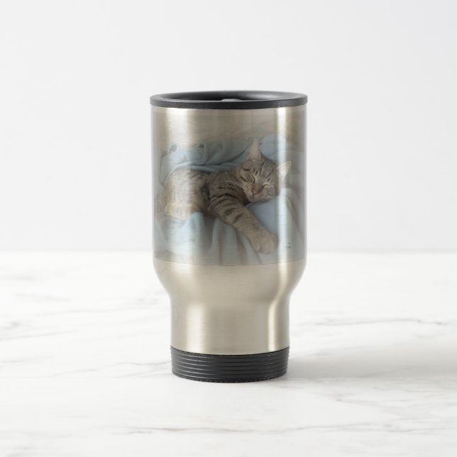 Sleepy Kitty Travel Mug (Center)
