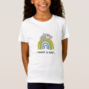Sleepy Koala and Boho Rainbow Custom T-Shirt