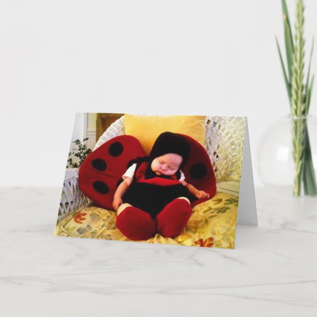 Sleepy ladybug card (Front)