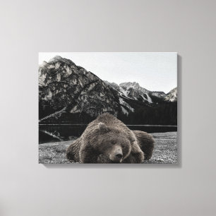 Sleepy Lazy Bear Rustic Cabin Decor