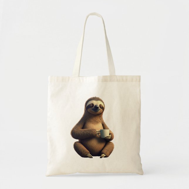 'Sleepy Like a Sloth' Tote Bag (Front)