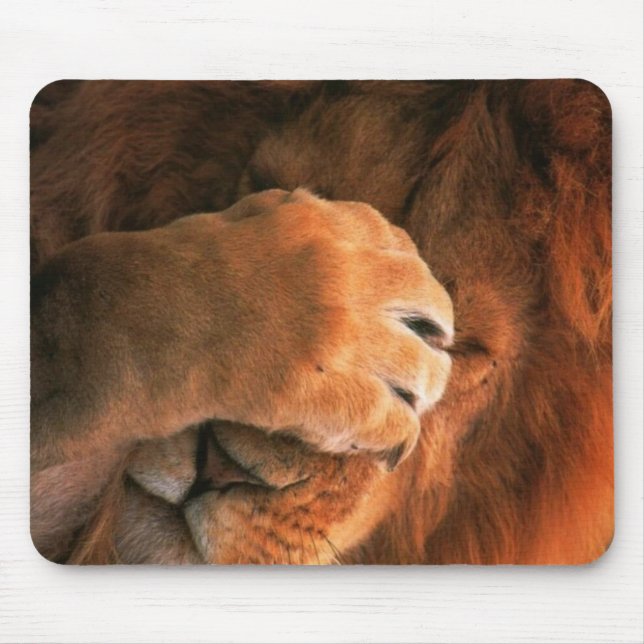 Sleepy Lion Mouse Mat (Front)