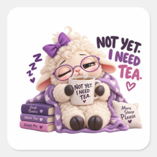 Sleepy Littel Lamb Sticker