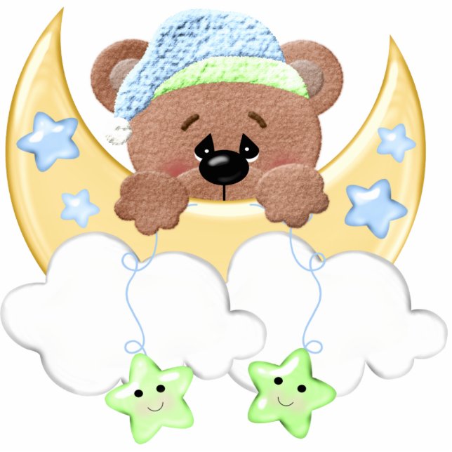 Sleepy little bear photo sculpture (Front)