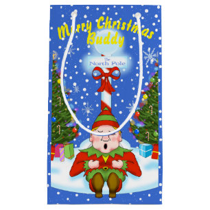 Sleepy Little Elf Christmas Gift Bag