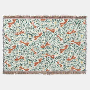 Sleepy Little Foxes Throw Blanket