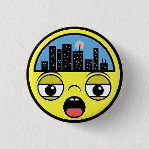 Sleepy Little Town 3 Cm Round Badge