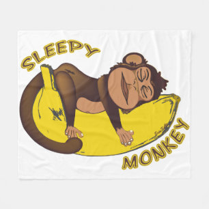 Sleepy Monkey Fleece Blanket