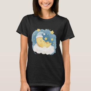 Sleepy Moon and Stars Graphic T-Shirt