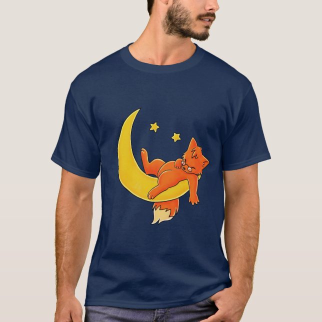 Sleepy Moon Fox T-Shirt (Front)