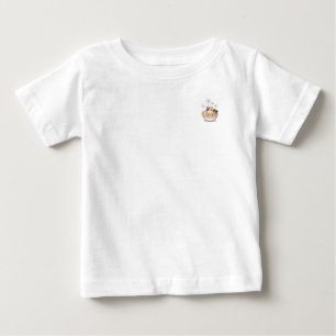 Sleepy Moon with Teddy Bear – Bedtime Pastel Carto Baby T-Shirt