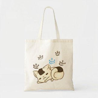 Sleepy Onigiri Cat Tote Bag