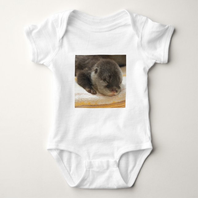 Sleepy Otter Baby Bodysuit (Front)