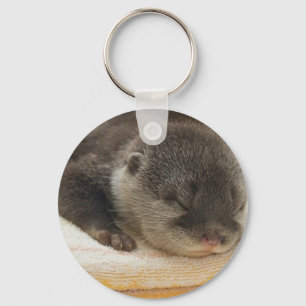 Sleepy Otter Key Ring
