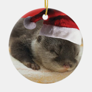 Sleepy Otter ornament